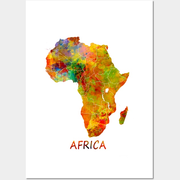 Africa map #africa Wall Art by JBJart